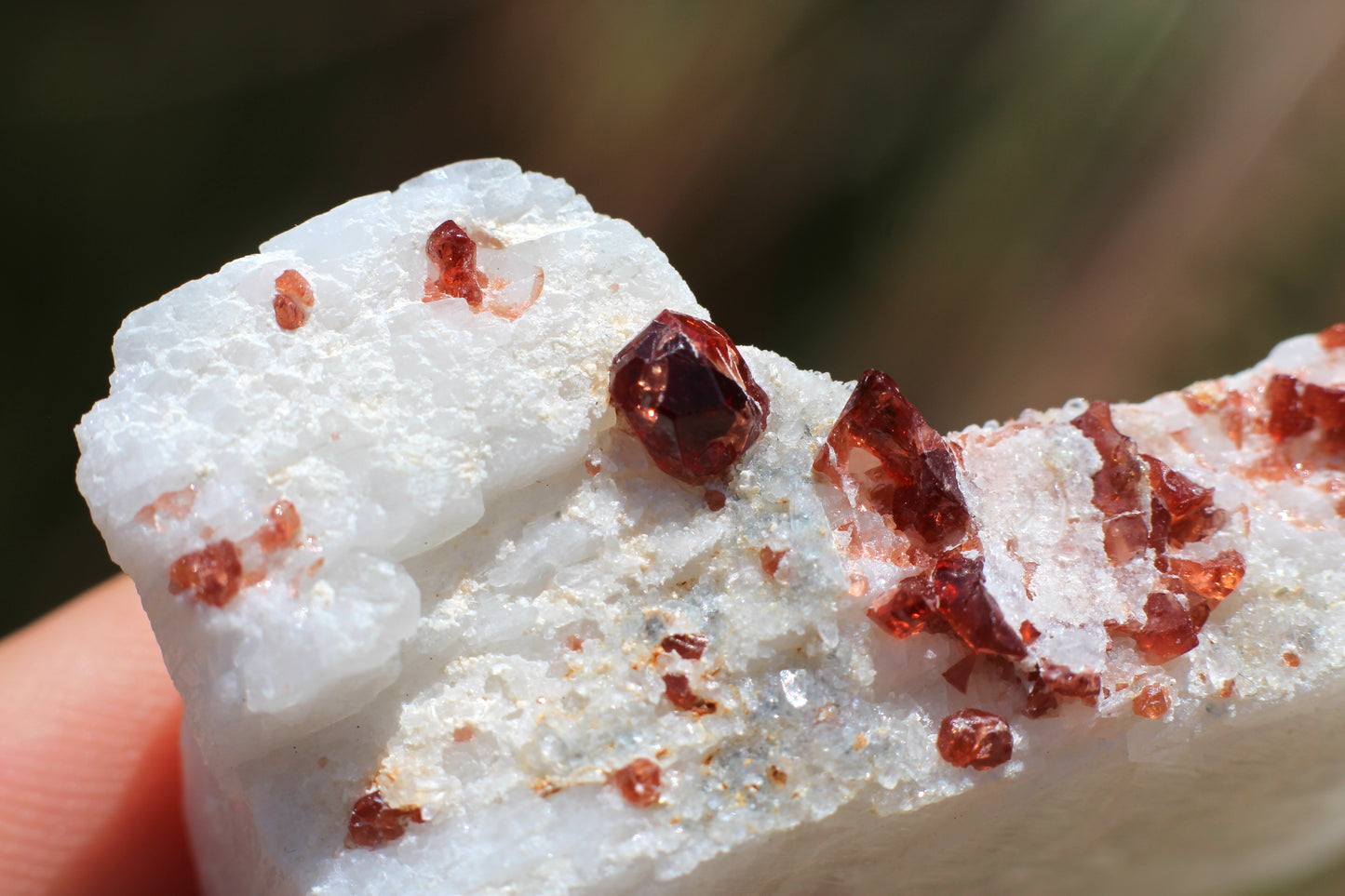 Spessartine Garnet on Feldspar