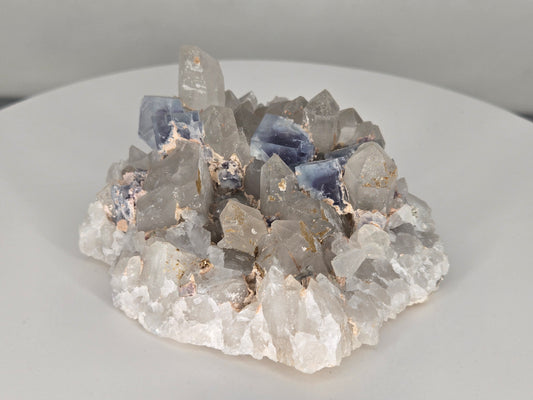 YGX Fluorite on Quartz