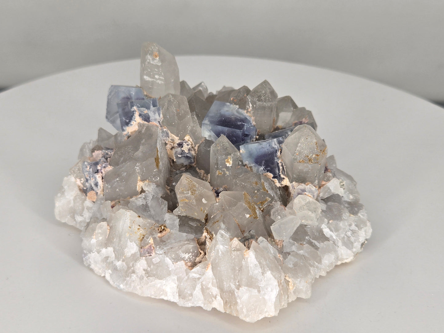 YGX Fluorite on Quartz