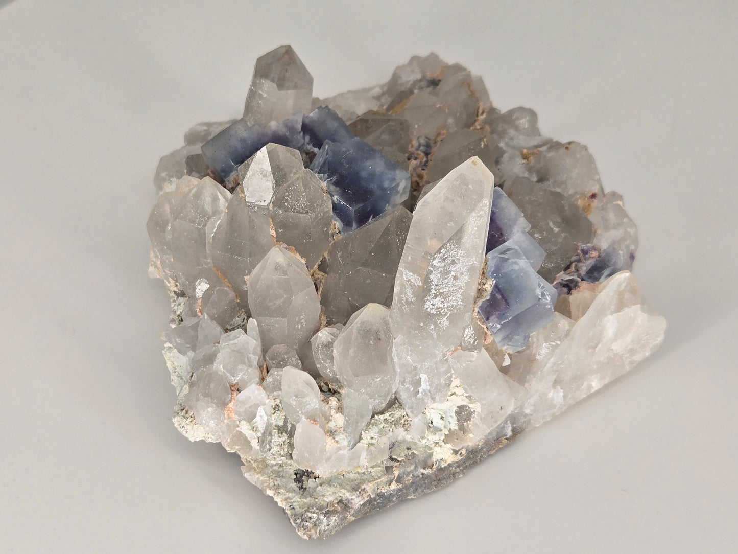 YGX Fluorite on Quartz