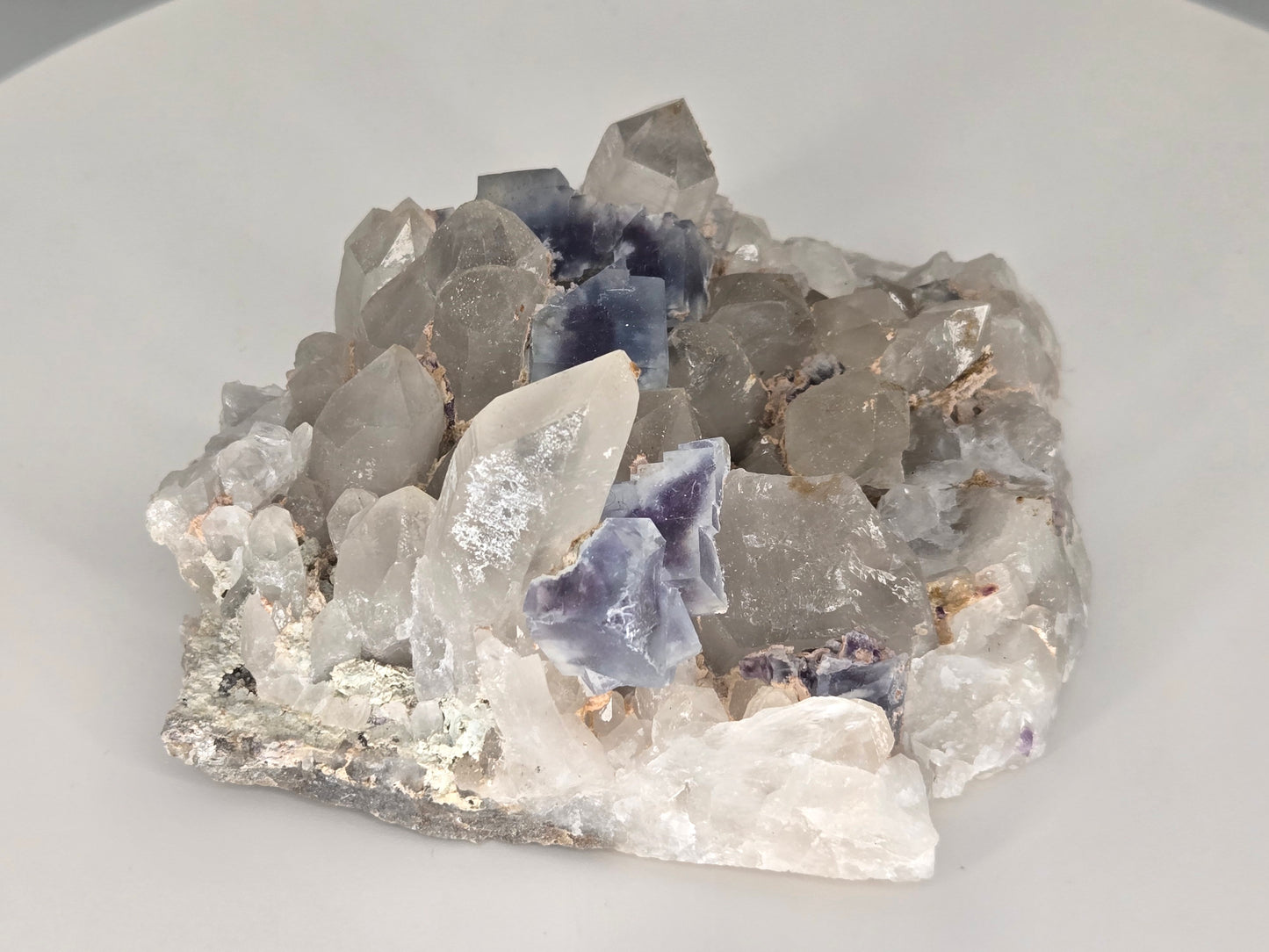 YGX Fluorite on Quartz