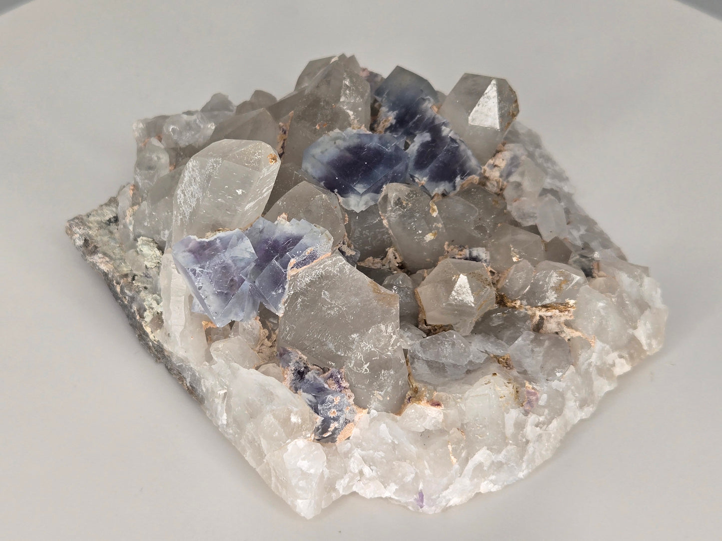 YGX Fluorite on Quartz