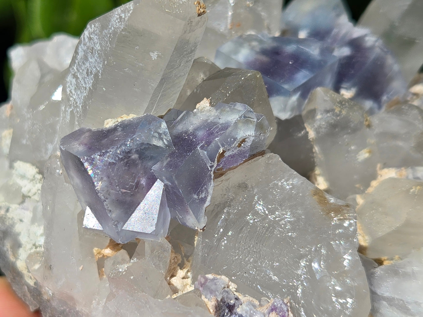 YGX Fluorite on Quartz