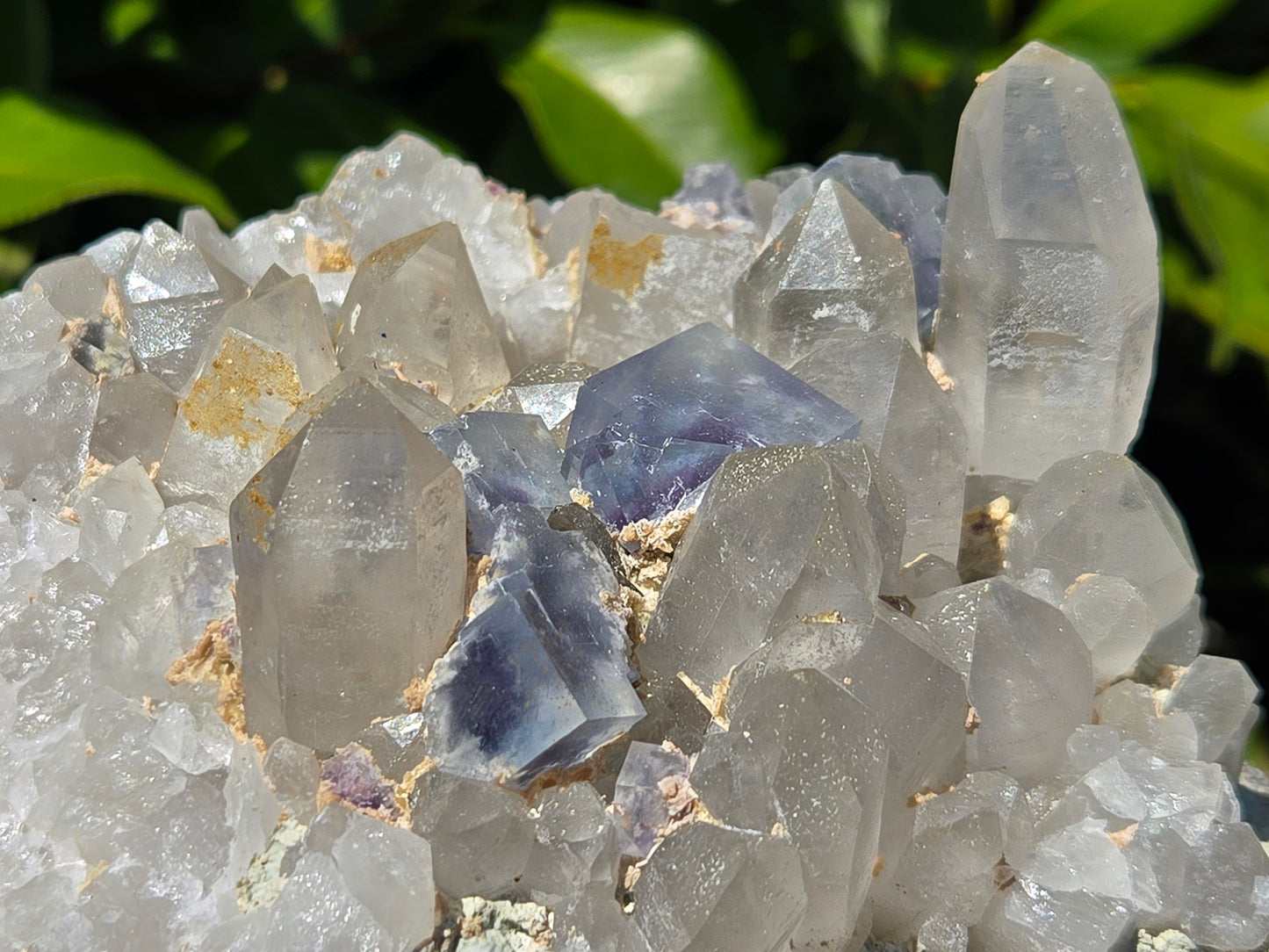 YGX Fluorite on Quartz