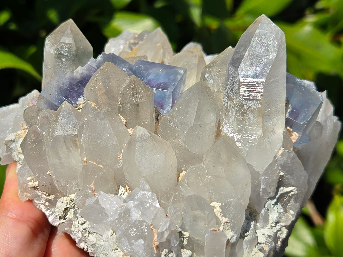 YGX Fluorite on Quartz