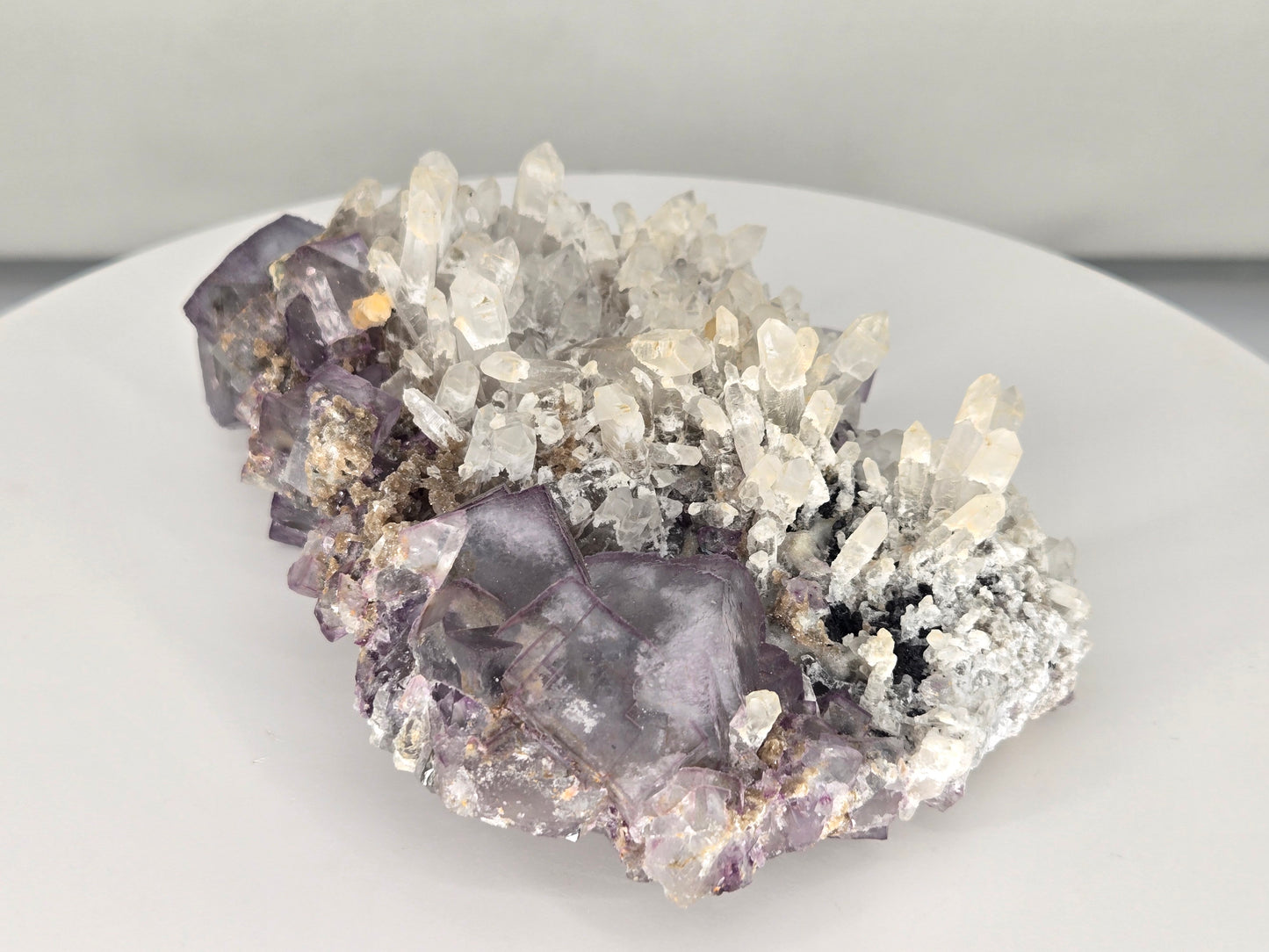 YGX Fluorite on Quartz