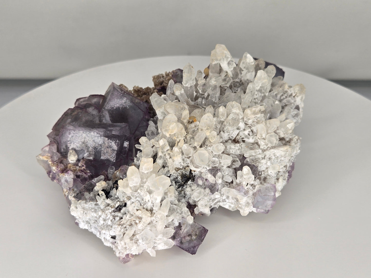 YGX Fluorite on Quartz