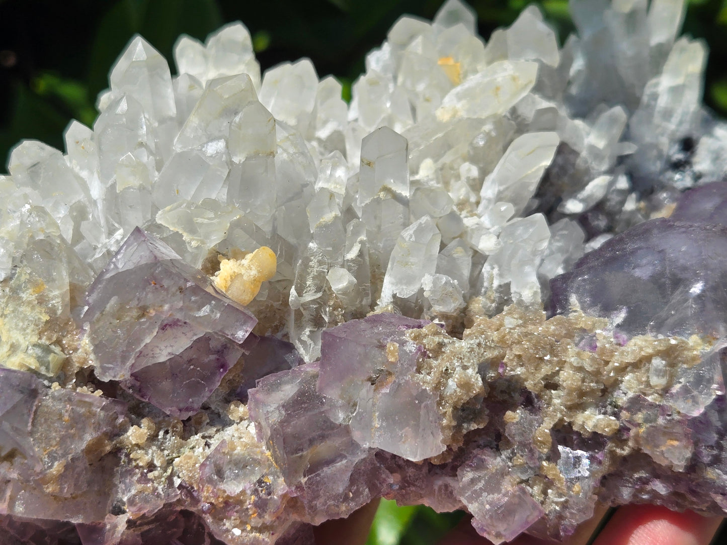 YGX Fluorite on Quartz