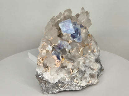 YGX Fluorite on Quartz