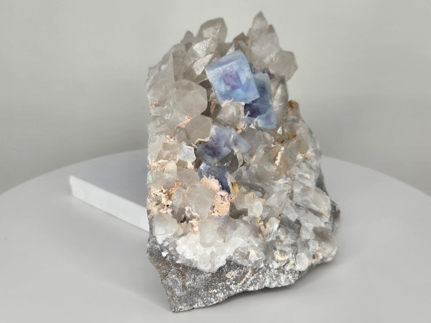 YGX Fluorite on Quartz