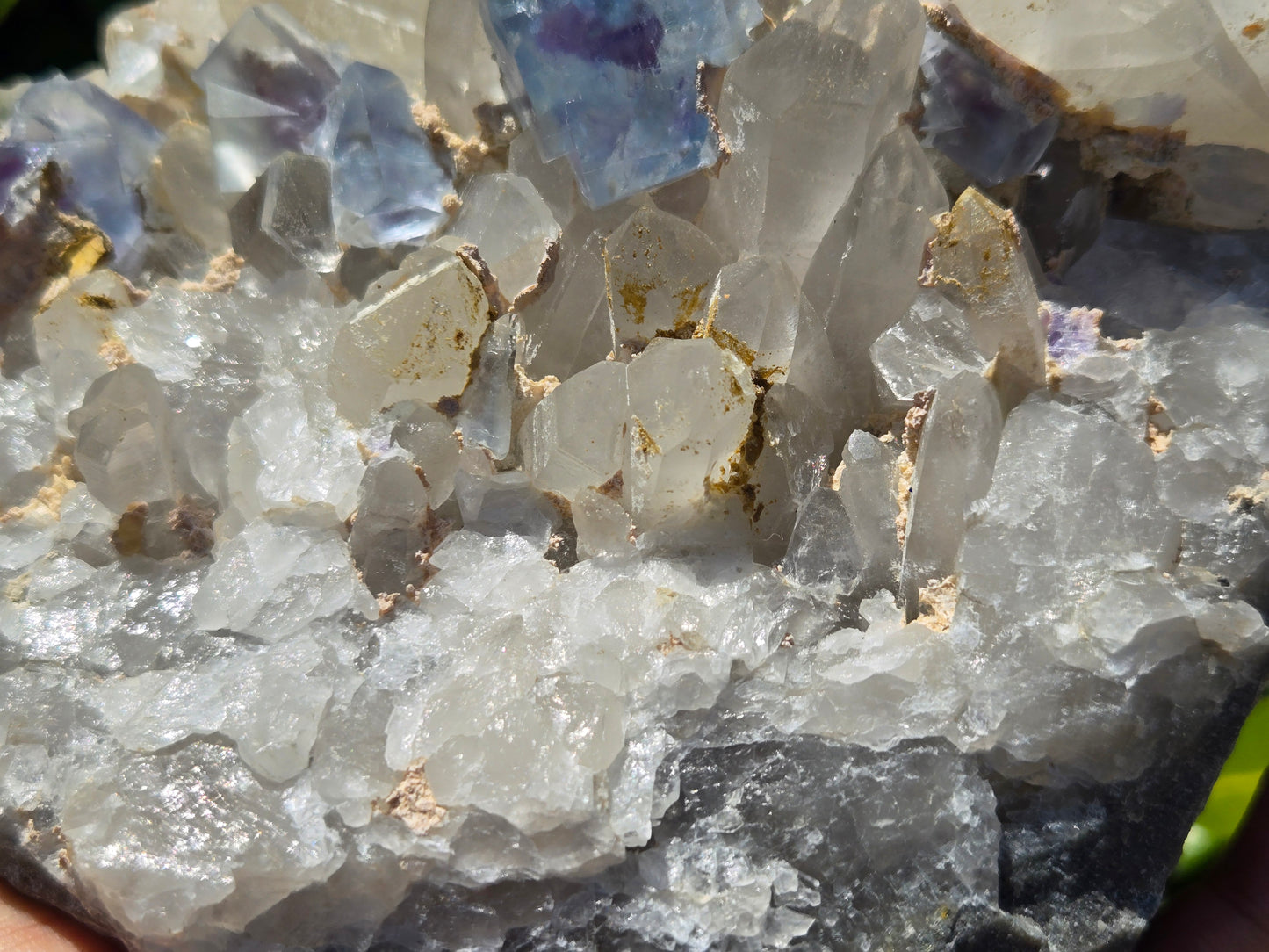 YGX Fluorite on Quartz