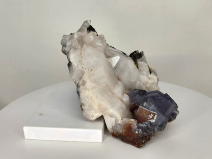 YGX Fluorite on Quartz w/ Wolframite