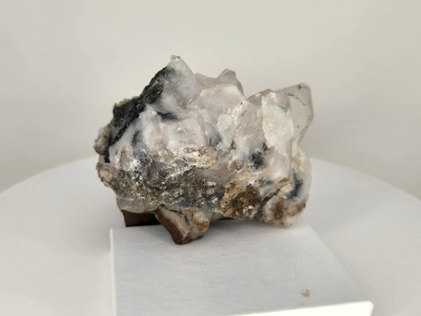 YGX Fluorite on Quartz w/ Wolframite