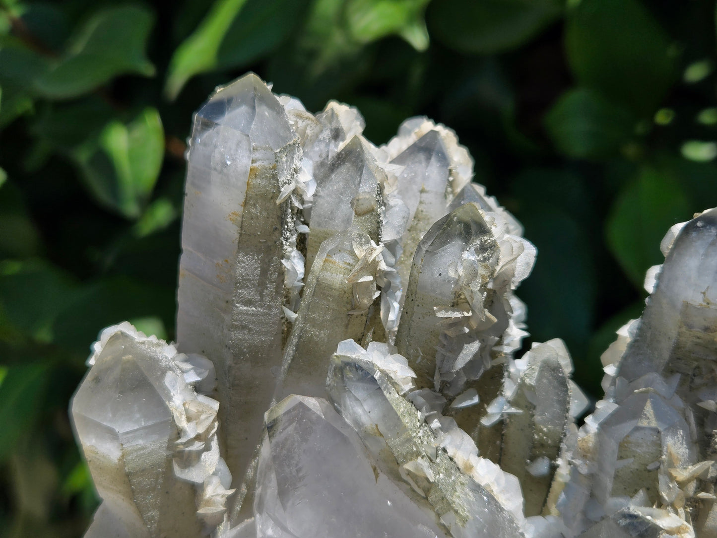 YGX Fluorite on Quartz w/ Calcite