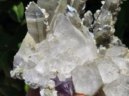 YGX Fluorite on Quartz w/ Calcite