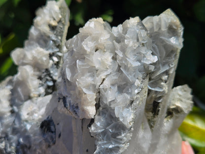 YGX Fluorite on Quartz w/ Calcite