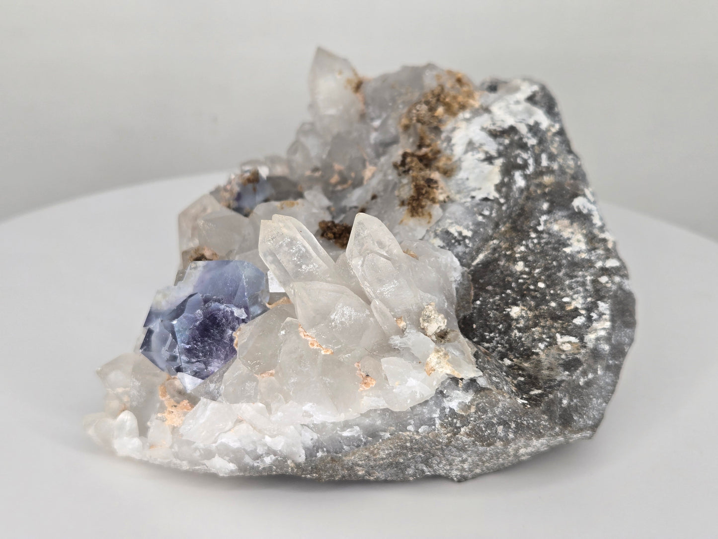 YGX Fluorite on Quartz