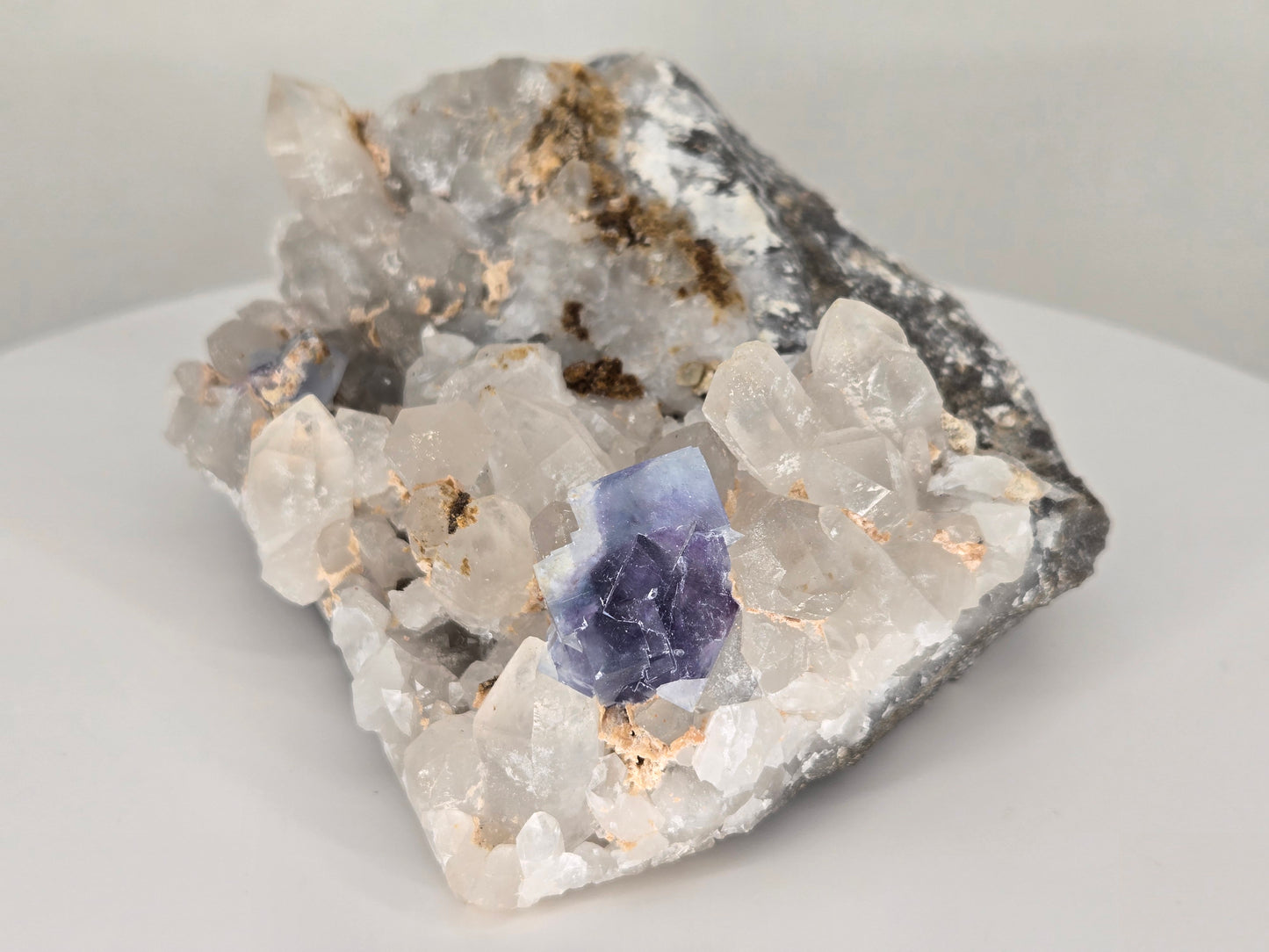 YGX Fluorite on Quartz