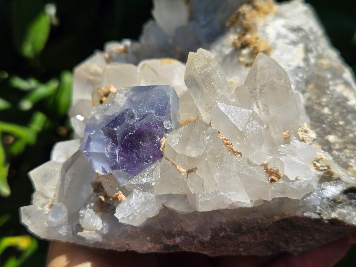 YGX Fluorite on Quartz