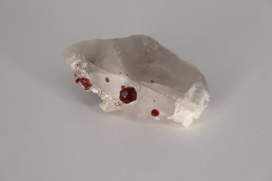 Spessartine Garnets on Quartz w/ Schorl