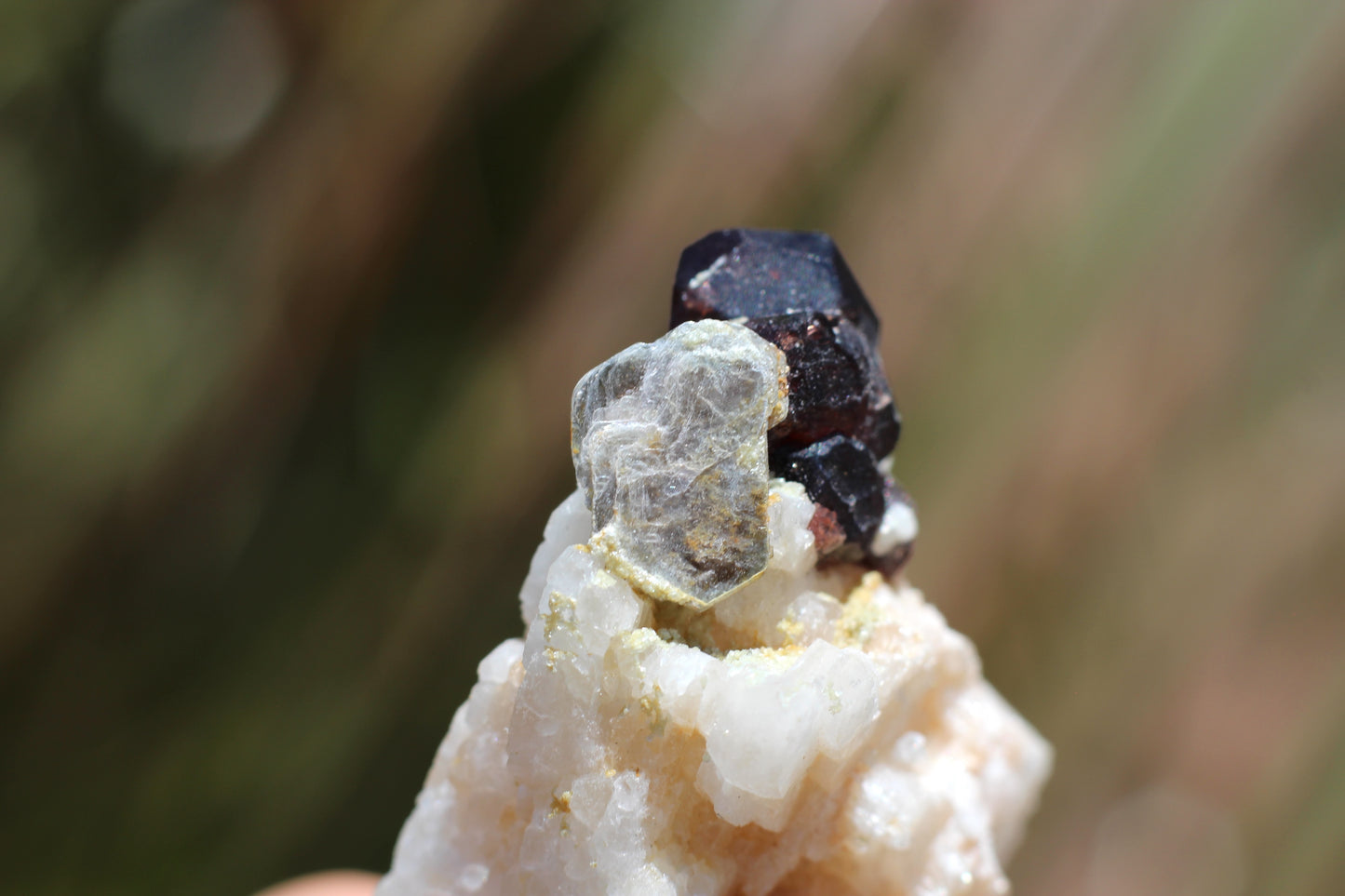 Spessartine Garnet on Feldspar w/ Mica