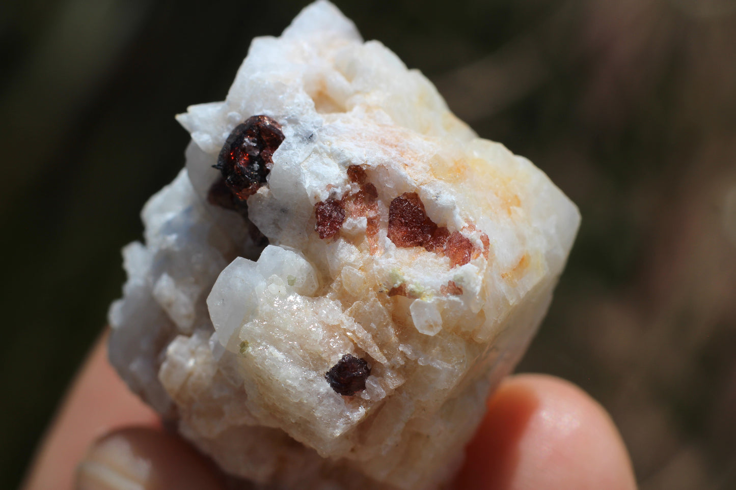 Spessartine Garnet on Feldspar w/ Mica