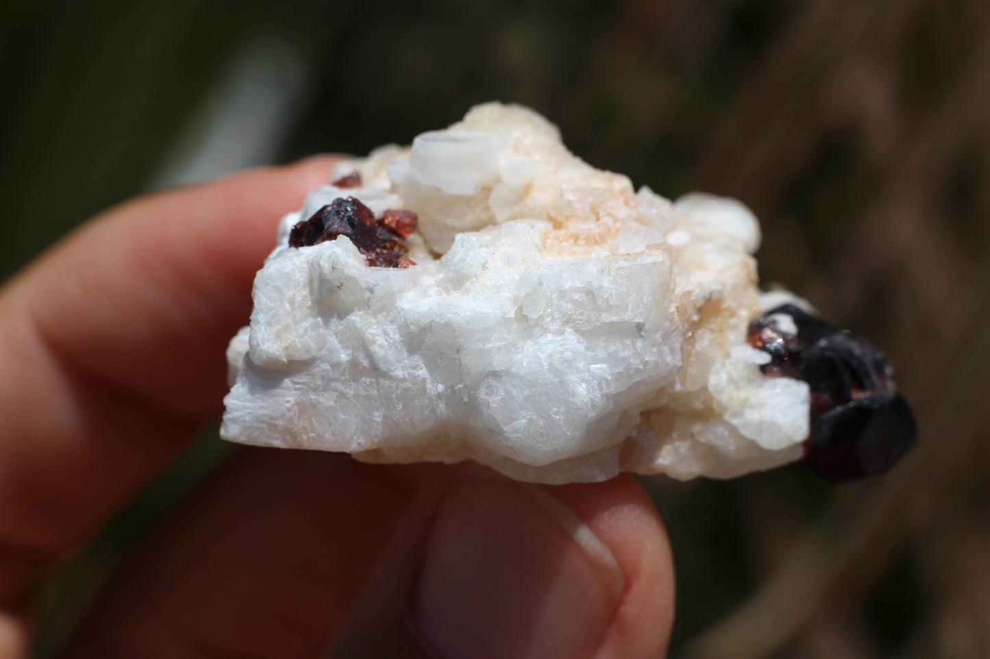 Spessartine Garnet on Feldspar w/ Mica