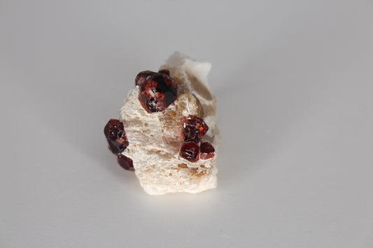 Spessartine Garnet on Feldspar w/ Quartz