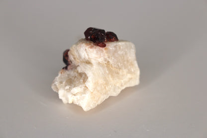 Spessartine Garnet on Feldspar w/ Quartz