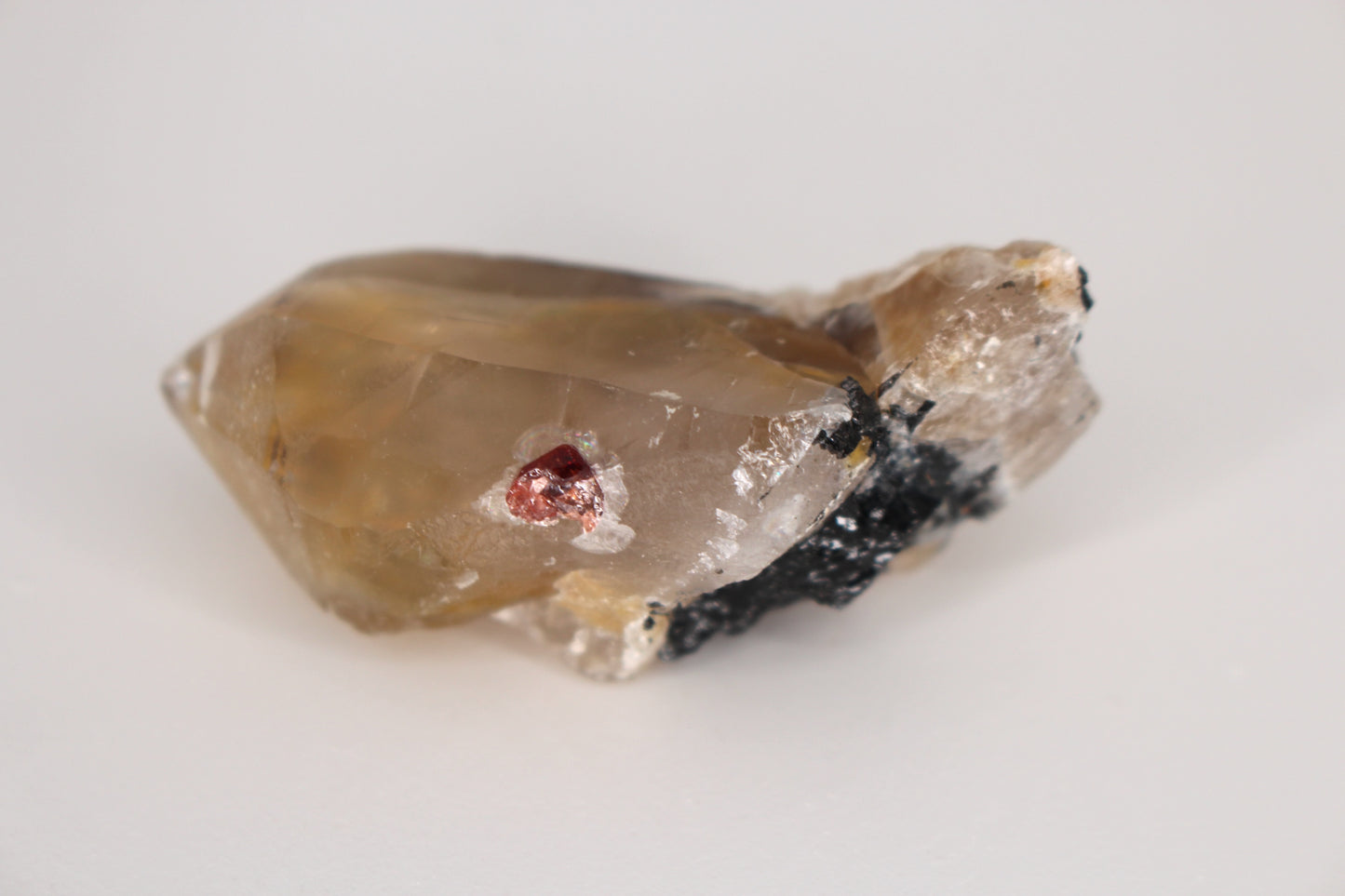 Spessartine Garnets on Quartz w/ Schorl