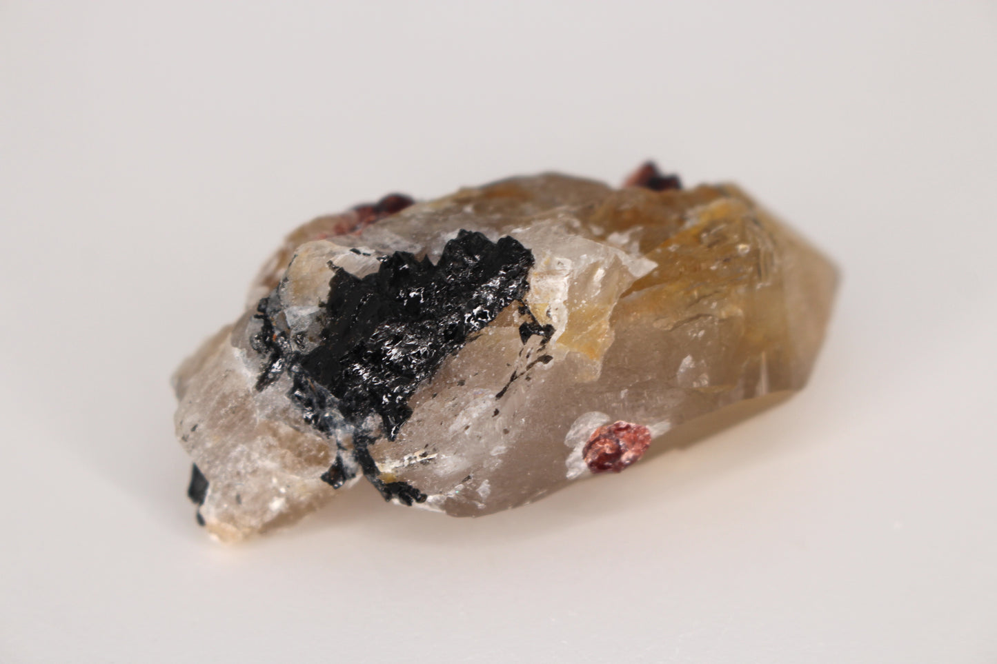 Spessartine Garnets on Quartz w/ Schorl