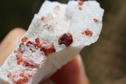 Spessartine Garnet on Feldspar