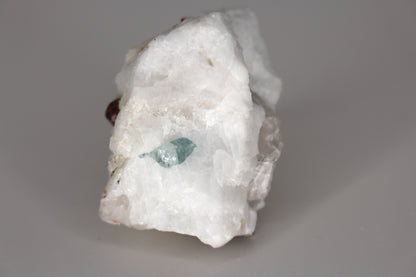 Spessartine Garnets on Quartz w/ Aquamarine, Mica, Feldspar and Schorl