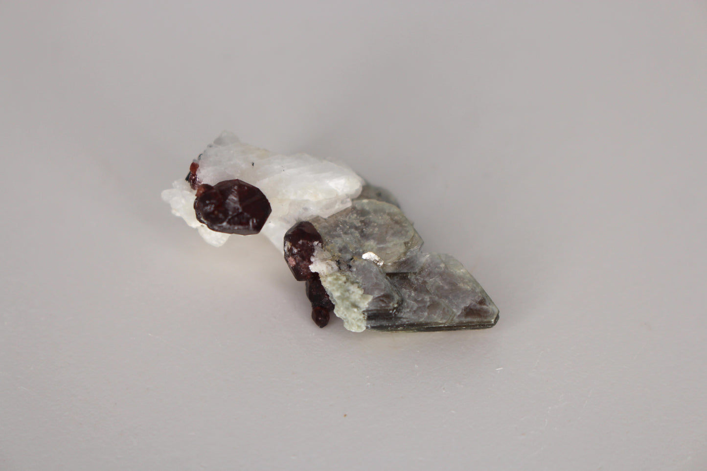 Spessartine Garnet on Feldspar w/ Mica