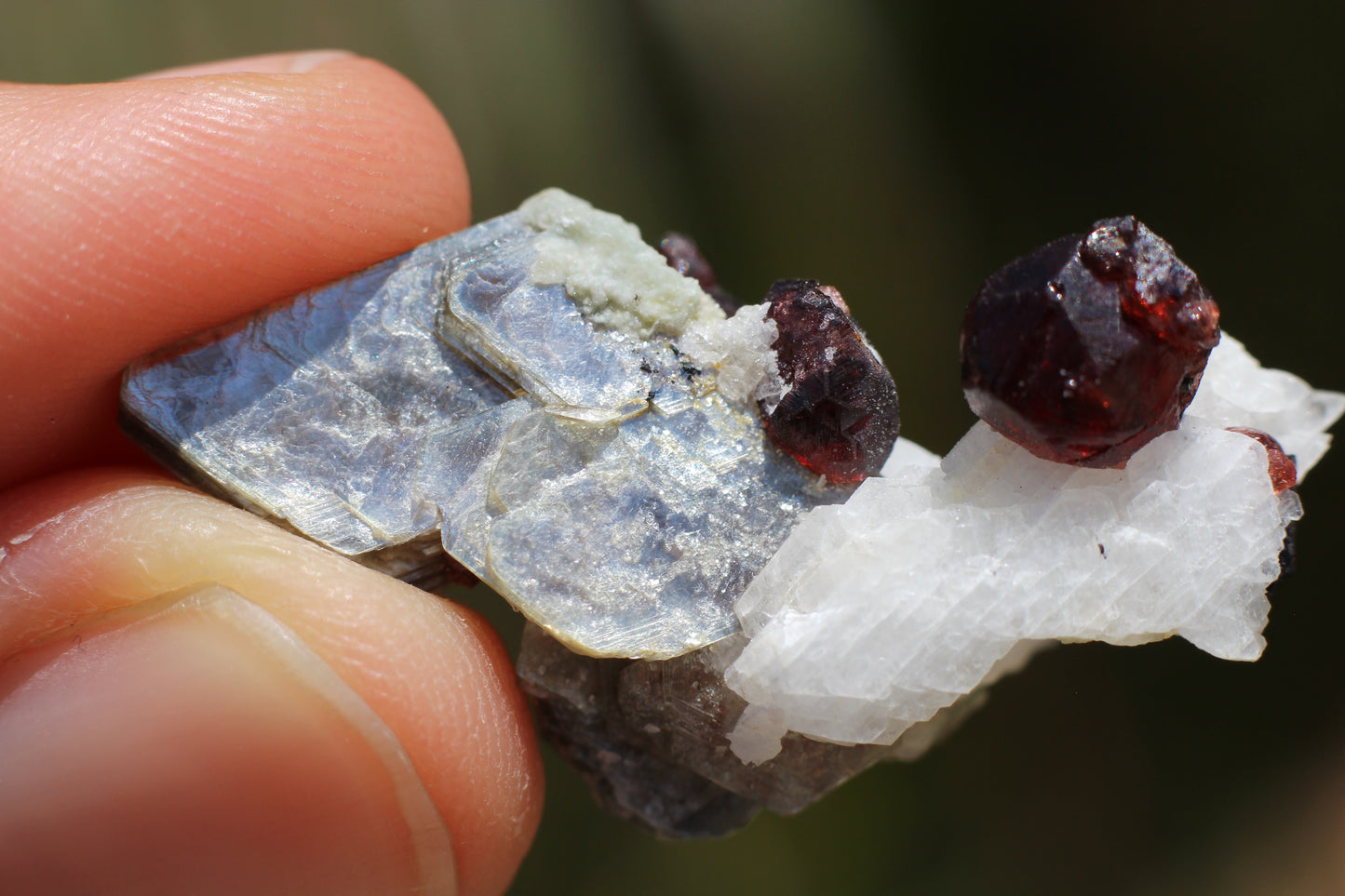 Spessartine Garnet on Feldspar w/ Mica