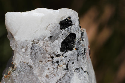 Spessartine Garnets on Quartz w/ Mica, Feldspar and Schorl