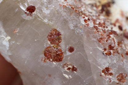 Spessartine Garnet on Feldspar w/ Quartz