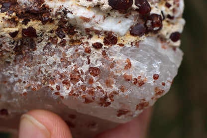 Spessartine Garnet on Feldspar w/ Quartz