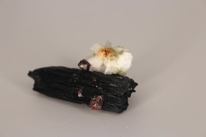 Spessartine Garnet on Feldspar w/ Schorl