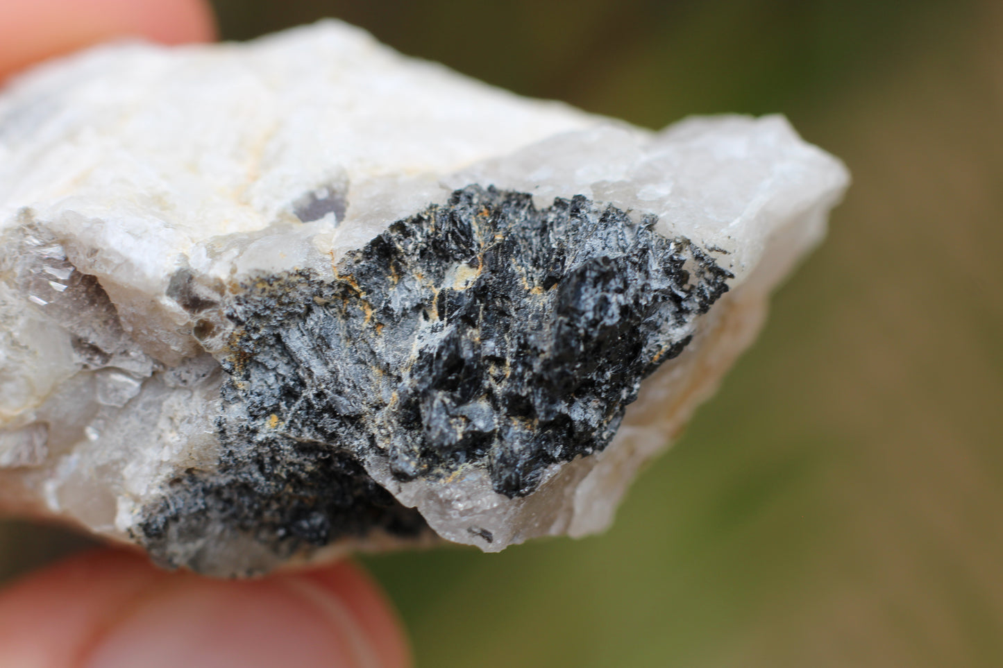 Spessartine Garnets on Quartz w/ Feldspar and Schorl