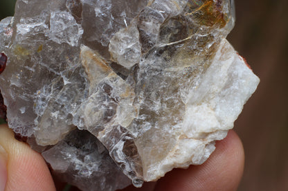 Spessartine Garnets on Quartz w/ Mica, Feldspar and Schorl