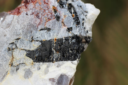 Spessartine Garnet on Quartz w/ Feldspar and Schorl