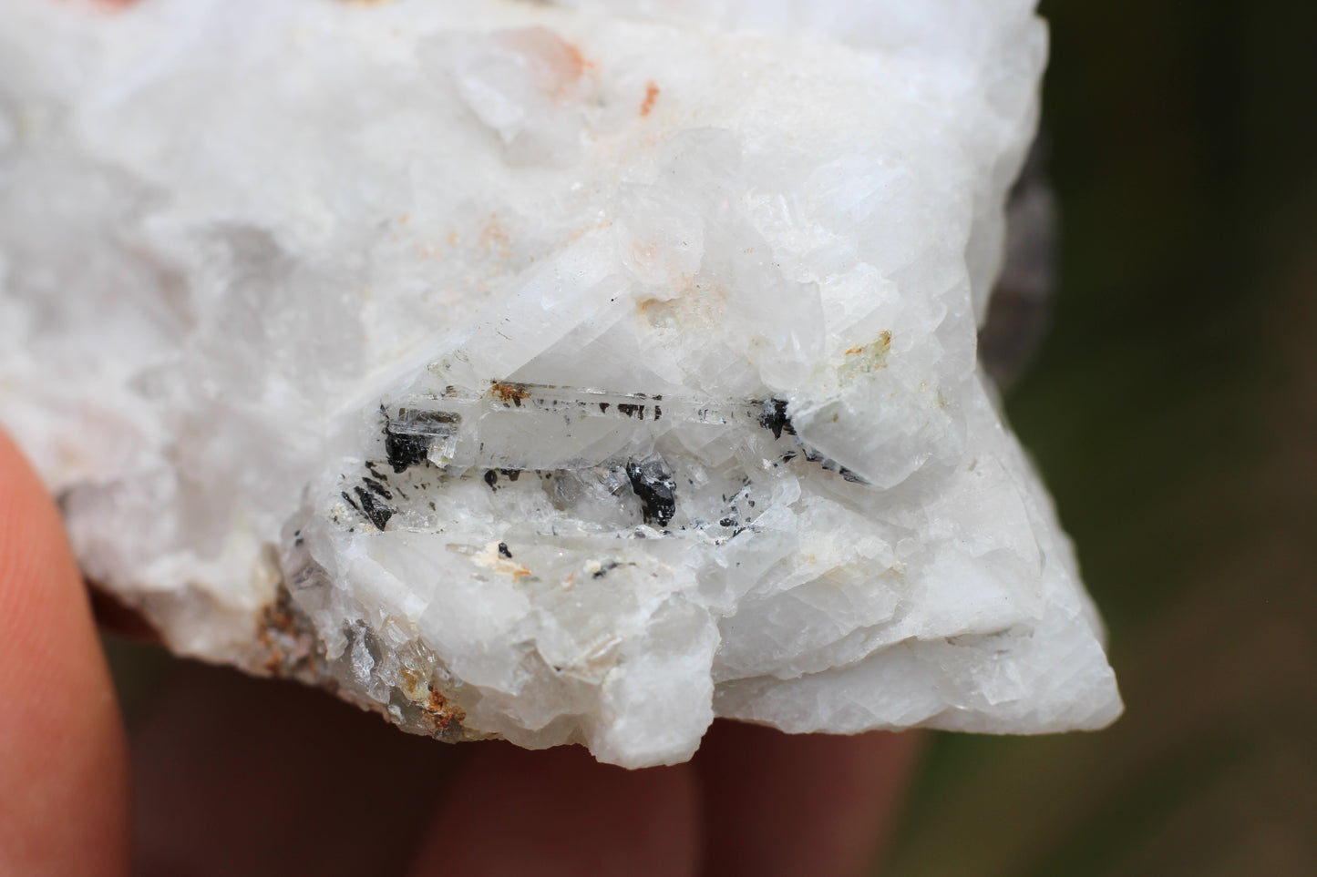 Spessartine Garnet on Quartz w/ Feldspar and Schorl