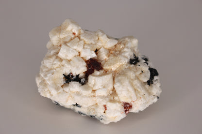 Spessartine Garnet on Feldspar w/ Schorl