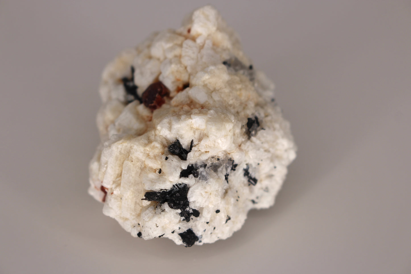 Spessartine Garnet on Feldspar w/ Schorl