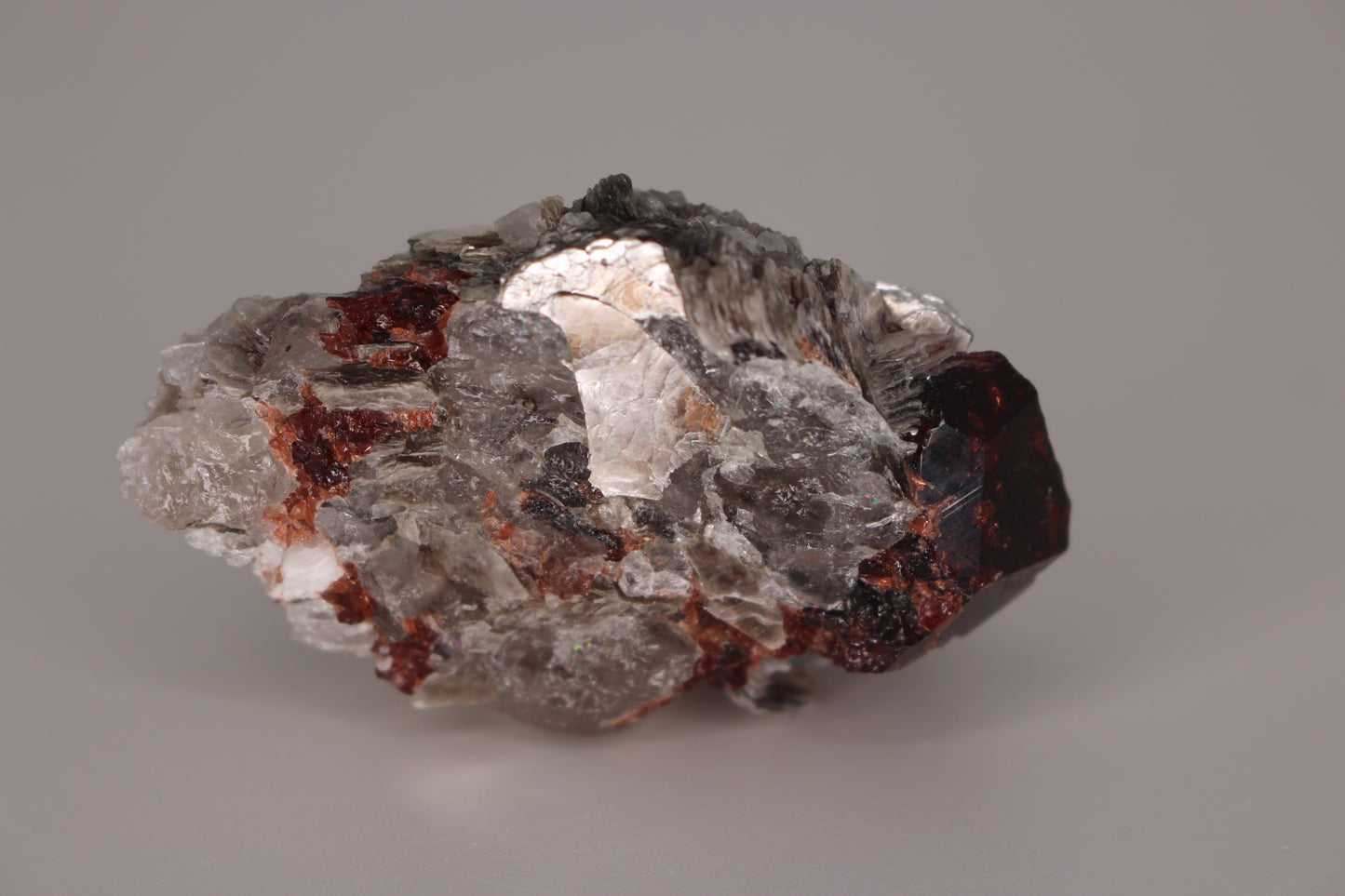 Spessartine Garnets on Quartz w/ Mica