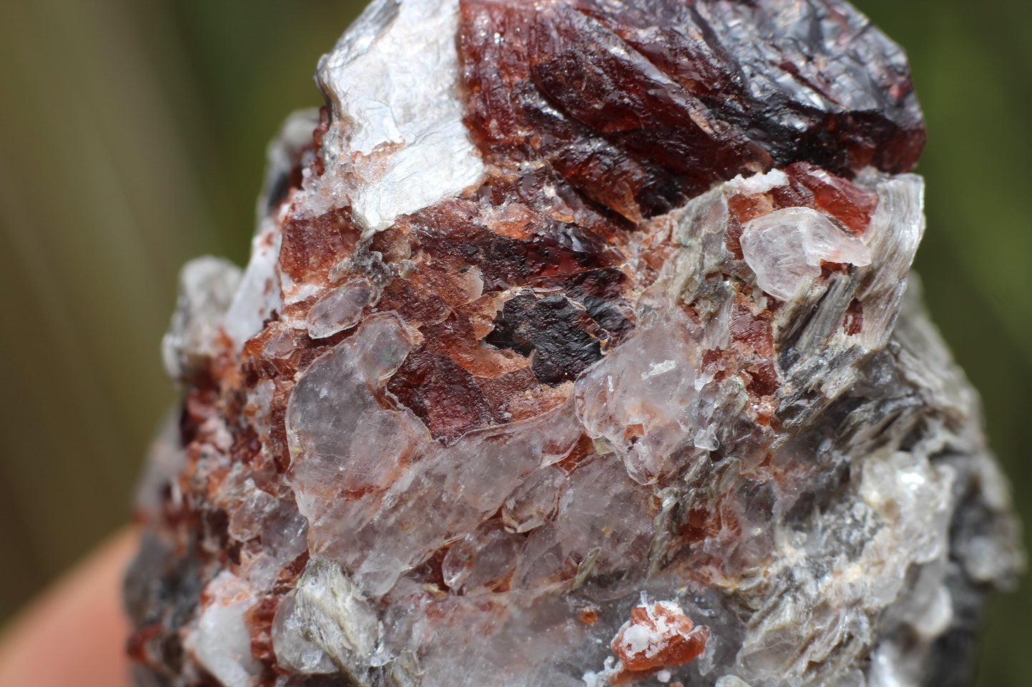 Spessartine Garnets on Quartz w/ Mica