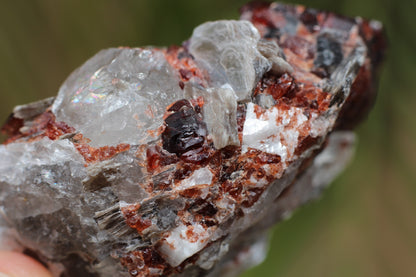 Spessartine Garnets on Quartz w/ Mica