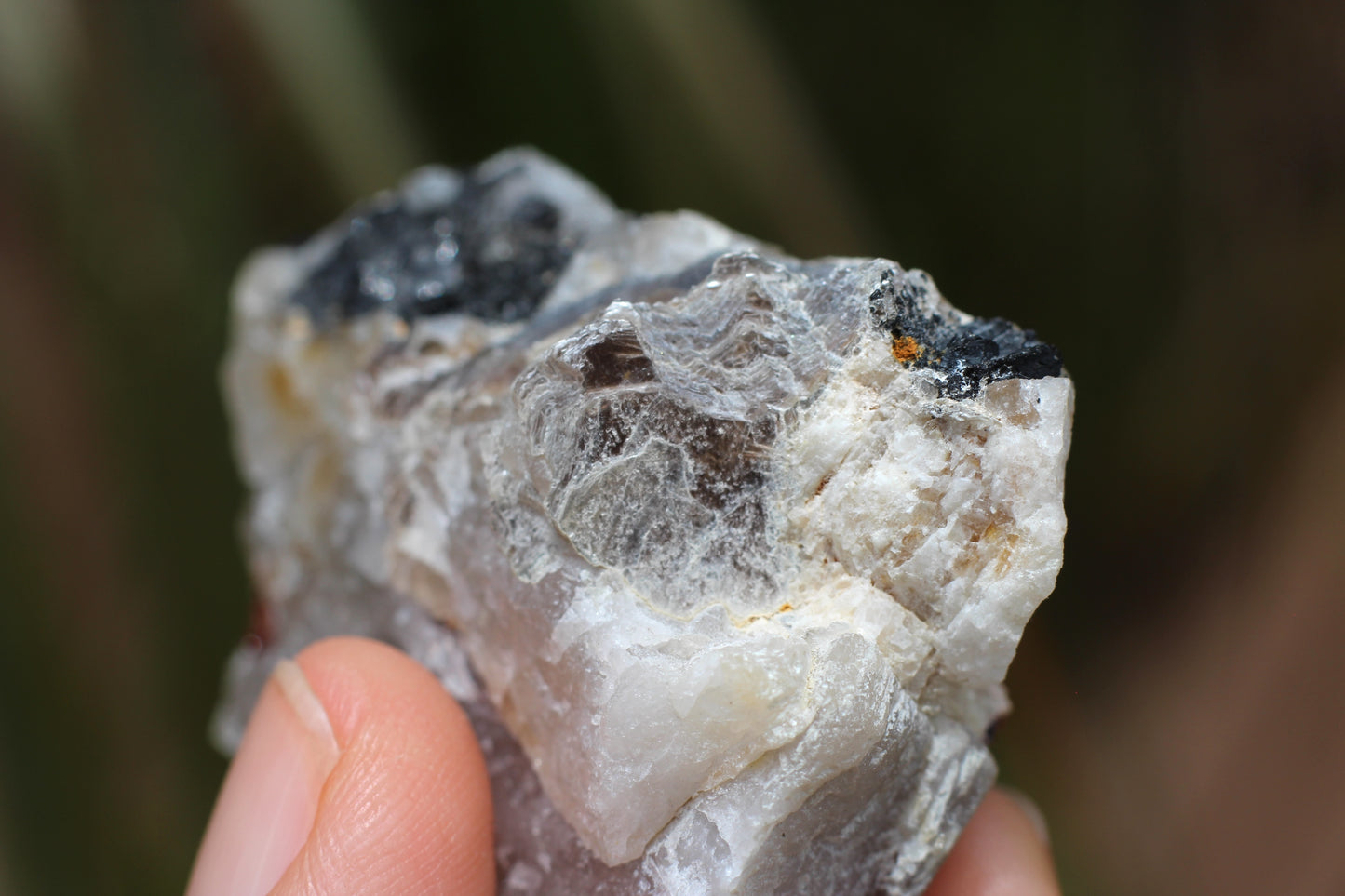 Spessartine Garnets on Quartz w/ Mica and Schorl