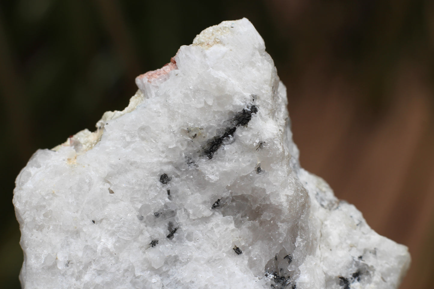 Etched Spessartine Garnets on Quartz w/ Schorl